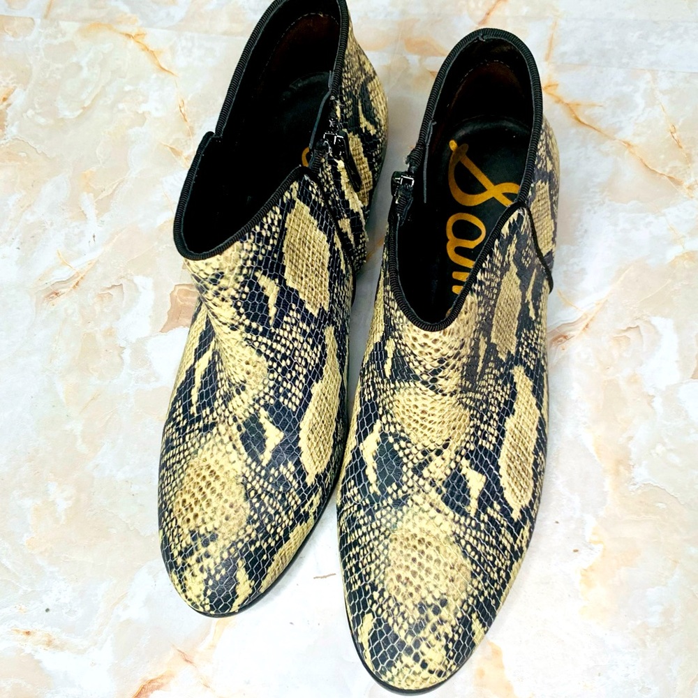 Sam Edelman Python Booties - Petty Style Leather … - image 1